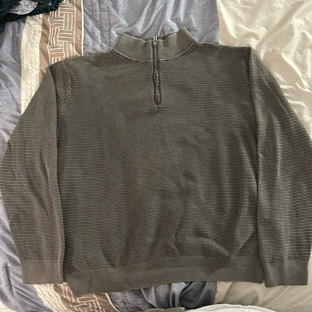 California Shirt Company XXL Amassa Textured Quarter Zip Pullover Sweater EUC